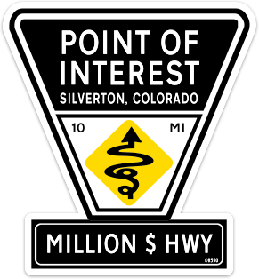 Million Dollar Highway POI Sticker - Route 550 Gifts